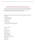 PTHA 1409 Exam &vert; UPDATED Questions with 100&percnt; Correct Answers