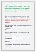 Sophos S80 Technician Exam &lpar;2026&rpar; &vert;&vert; Most Recent  Exam 2026-2027Actual Complete Real Exam  Questions And Correct Answers &lpar;Verified  Answers&rpar;  Already Graded A&plus; &vert; Guaranteed Success&excl;&excl; Newest  Exam &vert; Just Released&excl;&excl; 