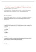 BUNDLE FOR PTHA 1409 EXAMS &vert; ALL Questions UPDATED with 100&percnt; Correct Answers &vert; Complete and Accurate