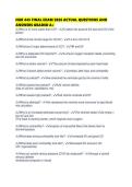NUR 445 FINAL EXAM 2026 ACTUAL QUESTIONS AND ANSWERS GRADED