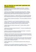 NUR 445 UPDATED 202 EXAM SCRIPT QUESTIONS AND ANSWERS GRADED 