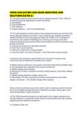 CWCN EVALUATION 2026 EXAM QUESTIONS AND SOLUTIONS RATED