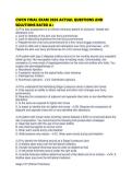 CWCN FINAL EXAM 2026 ACTUAL QUESTIONS AND SOLUTIONS RATED 