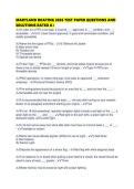MARYLAND BOATING 2026 TEST PAPER QUESTIONS AND SOLUTIONS RATED 