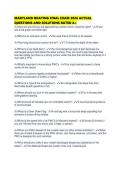 MARYLAND BOATING FINAL EXAM 2026 ACTUAL QUESTIONS AND SOLUTIONS RATED 