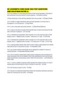 NC LOCKSMITH CORE EXAM 2026 TEST QUESTIONS AND SOLUTIONS RATED