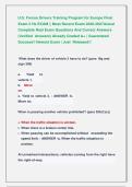 U&period;S&period; Forces Drivers Training Program for Europe Final  Exam 2 He EXAM &vert;&vert; Most Recent Exam 2026-2027Actual  Complete Real Exam Questions And Correct Answers  &lpar;Verified  Answers&rpar; Already Graded A&plus; &vert; Guaranteed  Success&excl;&excl; Newest Exam &vert; Just  Released&excl;&excl;