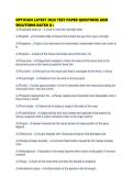 OPTICIAN LATEST 2026 TEST PAPER QUESTIONS AND SOLUTIONS RATED
