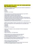 ELSEVIER ADAPTIVE LATEST 2026 TEST PAPER QUESTIONS AND ANSWERS GRADED