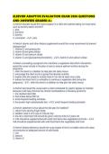 ELSEVIER ADAPTIVE EVALUATION EXAM 2026 QUESTIONS AND ANSWERS GRADED
