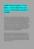 AHIP Final & Module 1&ndash;5 Test Bank &vert; Accurate Questions and Answers with Solutions Graded A&plus; &lpar;2026&rpar;