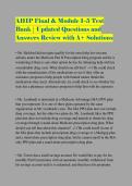 AHIP Final & Module 1&ndash;5 Test Bank &vert; Updated Questions and Answers Review with A&plus; Solutions