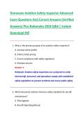Tennessee Aviation Safety Inspector Advanced  Exam Questions And Correct Answers &lpar;Verified  Answers&rpar; Plus Rationales 2026 Q&A &vert; Instant  Download Pdf 