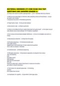 MATERNAL NEWBORN ATI CORE EXAM 2026 TEST QUESTIONS AND ANSWERS GRADED