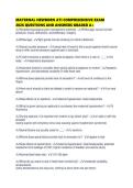 MATERNAL NEWBORN ATI COMPREHENSIVE EXAM 2026 QUESTIONS AND ANSWERS GRADED
