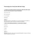 Pharmacology Exam 2 Study Guide 2026 Galen College