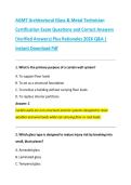 AGMT Architectural Glass & Metal Technician  Certification Exam Questions and Correct Answers  &lpar;Verified Answers&rpar; Plus Rationales 2026 Q&A &vert;  Instant Download Pdf