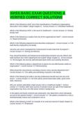 IAHSS BASIC EXAM QUESTIONS & VERIFIED CORRECT SOLUTIONS