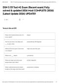 DSN S 131 Test &num;2 Exam &lpar;Recent exam&rpar; Fully solved & updated 2026 Most COMPLETE &lpar;2026&rpar; &lpar;Latest Update 2026&rpar; UPDATE&excl;&excl;