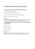 WGU D184 Standards-Based Assessment Mastery Quiz 2026