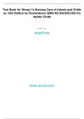 Test Bank for Wong's Nursing Care of Infants and Children&comma; 10th Edition by Hockenberry &vert; Complete Guide &vert; Instant Download