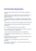 ICA Final Exam Study Guide Rated 100&percnt; correct