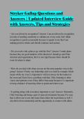 Stryker Gallup Questions and Answers &vert; Updated Interview Guide with Answers&comma; Tips and Strategies