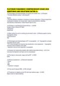 PLATINUM PARAMEDIC COMPREHENSIVE EXAM 2026 QUESTIONS AND SOLUTIONS RATED