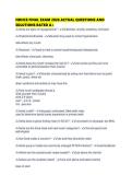 NDHCE FINAL EXAM 2026 ACTUAL QUESTIONS AND SOLUTIONS RATED