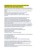 COLORADO REAL ESTATE EVALUATION EXAM 2026 QUESTIONS AND SOLUTIONS RATED