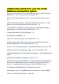 COLORADO REAL ESTATE FINAL EXAM 2026 ACTUAL QUESTIONS AND SOLUTIONS RATED