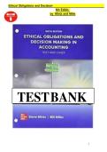 Test Bank for Ethical Obligations and Decision-Making in Accounting&comma; 6th Edition &vert; Mintz & Miller &vert; All Chapters