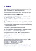 ICA EXAM 1 QUESTIONS AND ANSWERS RATED 100&percnt; CORRECT&period;