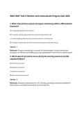 WGU D187 Task 4&colon; Monitor and Communicate Progress Quiz 2026