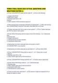 TFM04 FINAL EXAM 2026 ACTUAL QUESTIONS AND SOLUTIONS RATED