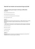 WGU D187 Task 4&colon; Monitor and Communicate Progress Quiz 2026