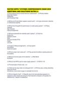 WATER SUPPLY SYSTEMS COMPREHENSIVE EXAM 2026 QUESTIONS AND SOLUTIONS RATED