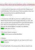 ATLS Pre-Test Exam Actual 2026 Updated Questions and Answers &lpar;Latest 2026 &sol; 2027 Update&rpar; &lpar;Verified Answers by Expert&rpar;