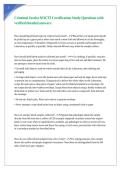 Criminal Justice NOCTI Certification Study Questions with verified detailed answers