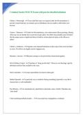 Criminal Justice NOCTI Exam with precise detailed solutions