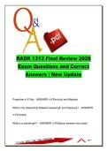 RADR 1313 Final Exam Review &lpar;260 Questions&rpar; &ndash; X-Ray Physics&comma; Image Quality&comma; CR&sol;DR&comma; Fluoroscopy &vert; 2026 &ndash; Radiologic Technology