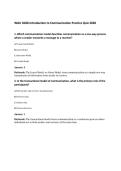 WGU D268 Introduction to Communication Practice Quiz 2028
