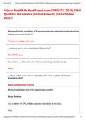 Arthrex Final EXAM Most Recent exam COMPLETE &lpar;2026&rpar; EXAM  Questions and Answers &lpar;Verified Answers&rpar; &lpar;Latest Update  2026&rpar;&excl;&excl;