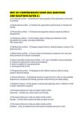 MGT 301 COMPREHENSIVE EXAM 2026 QUESTIONS AND SOLUTIONS RATED