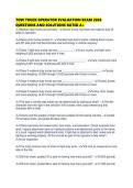 TOW TRUCK OPERATOR EVALUATION EXAM 2026 QUESTIONS AND SOLUTIONS RATED