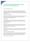 NU 673 Clinical Psychology Final Exam&comma; Key Concepts questions with accurate detailed answers