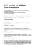 MPTC Lynnfield 2nd ROC Final Exam- Investigations Latest Edition &lpar;2026&sol;2027&rpar; with Verified Answers