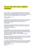 FIN 325 TEST WITH 100&percnt; CORRECT ANSWERS 
