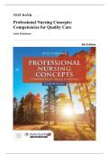 Test Bank - Professional Nursing Concepts&colon; Competencies for Quality Leadership&comma; 4th Edition &lpar;Finkelman&comma; 2019&rpar;&comma; Chapter 1-14 &vert; All Chapters
