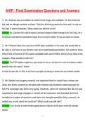 AHIP FINAL EXAM & FWA BUNDLE 2026-2027 &vert; Modules 1&ndash;5 Complete Test Bank &vert; Newest Actual Exam Questions & Verified Answers &vert; 100&percnt; Pass Guarantee &vert; Medicare Training & Fraud&comma; Waste&comma; and Abuse &lpar;FWA&rpar; &vert; Latest 2026 Update &vert; AHIP Certification Study Guide &vert; Ins